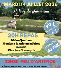 Losse - Repas autour du plan d'eau - 14 Juillet