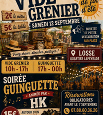 Losse - Vide grenier de fin d'été - 12 Septembre