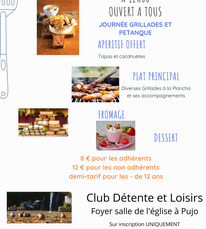Pujo le plan - Journée grillades et pétanque - 5 Juillet