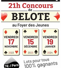 Parleboscq - Concours de belote - 17 Novembre & 15 Décembre