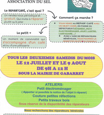 Repair'café - gabarret - 12juillet et 9 août