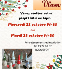 Roquefort - Ateliers de noël - 22 & 28 Octobre