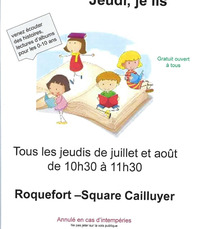 Roquefort - Jeudi, je lis - Juillet & Août
