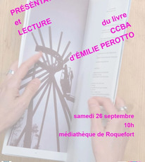 Roquefort - Présentation du livre CCBA d'Émilie PEROTTO - 26 Septembre