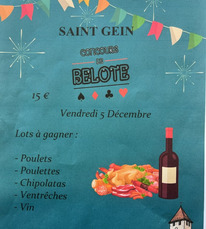 St Gein - Concours de belote - 5 Décembre