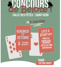 St Gein - Concours de belote - 17 Octobre