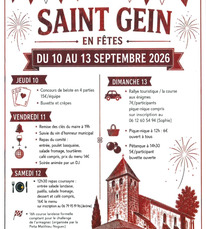 St Gein - Fêtes - 10 au 13 Septembre