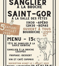 St Gor - Sanglier à la broche - 5 Juillet