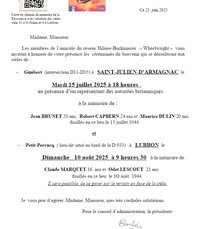 St Julien d'Armagnac - Commémoration - 15 Juillet