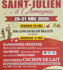 St Julien d'Armagnac - Fêtes patronales - 29 & 31 Mai
