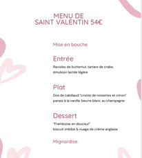 St Justin - Menu St Valentin au Cadet de Gascogne - 14 Février