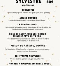 St Justin - Menu de la St Sylvestre (Les Allées) - 31 Décembre