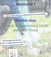 St Justin - Nettoyons notre commune ! - 30 Septembre