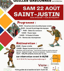 St Justin - Championnat national de quilles gasconnes - 22 Août