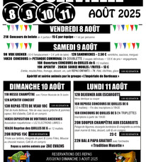 St Justin - Fêtes de Douzevielle - 8 au 11 Août