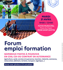 St Justin - Forum emploi formation - 21 Avril