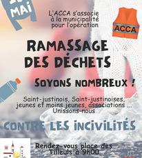St Justin - Ramassage des déchets - 18 Mai