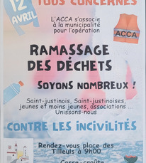 St Justin - Ramassage des déchets - 12 Avril