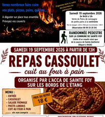 Ste Foy - Soirée Four à pain & Repas cassoulet - 18 & 19 Septembre