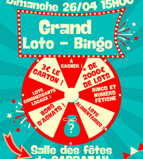 Sarbazan - Grand Loto Bingo - 26 Avril