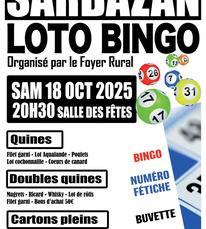 Sarbazan - Loto Bingo - 18 Octobre
