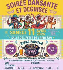 Sarbazan - Soirée dansante et déguisée - 11 Avril