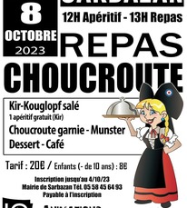 Sarbazan - Repas Choucroute - 8 Octobre