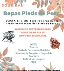 Vielle Soubiran - Repas pied de porc - 30 Septembre