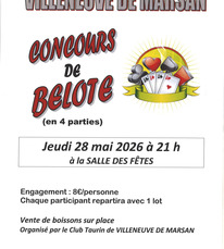 Villeneuve de Marsan - Concours de belote - 28 Mai