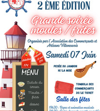 Villeneuve de Marsan - Grande soirée Moules-Frites - 7 Juin