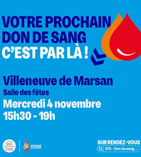 Villeneuve de Marsan - Don du sang - 4 Novembre