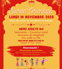 Villeneuve de Marsan - Soirée orientale - 10 Novembre