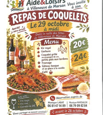 Villeneuve de Marsan - Repas de coquelet - 29 Octobre
