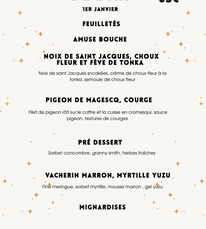 menu du jour de l'an - les allées