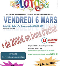 loto gabarret 6 mars